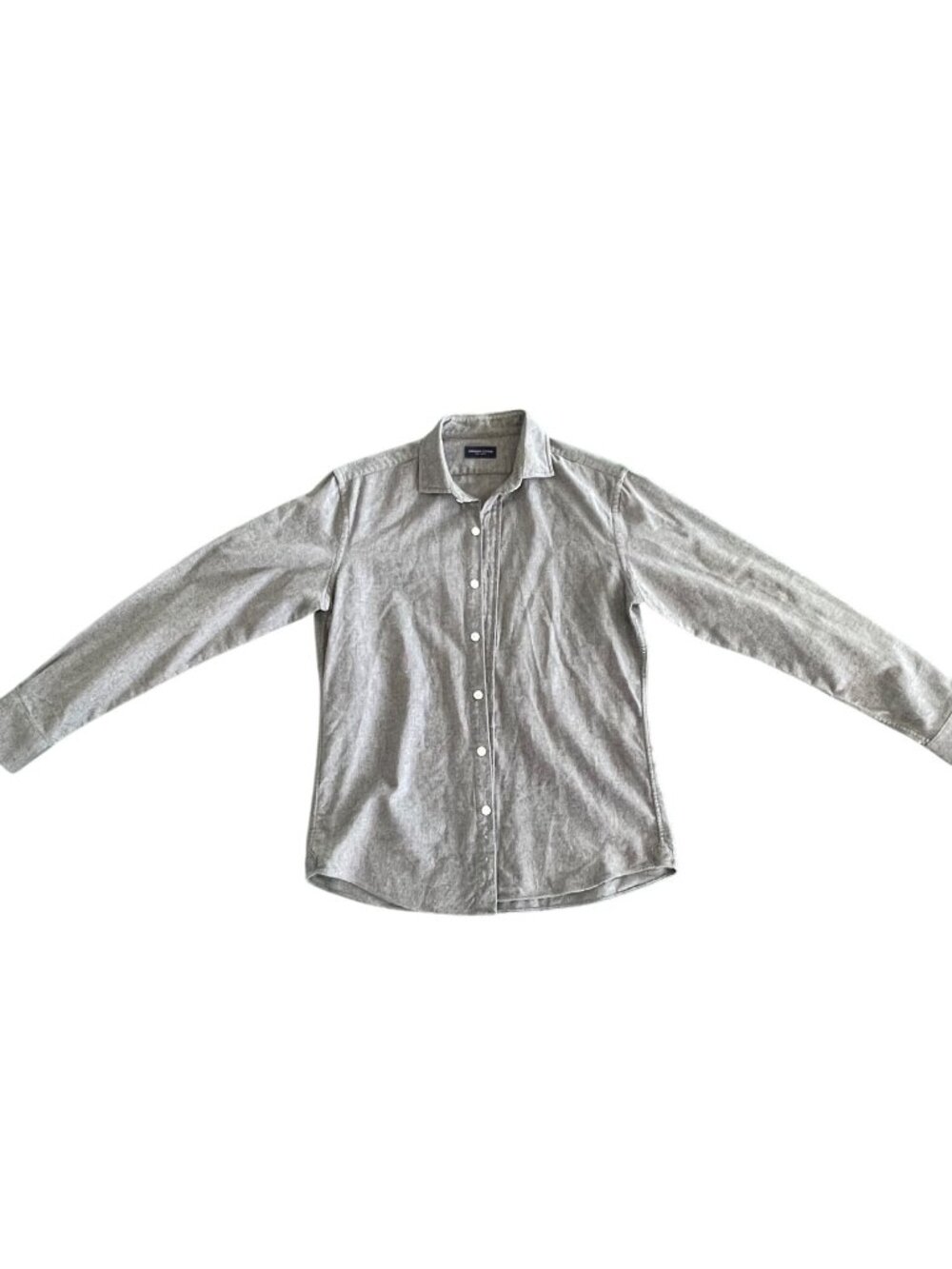 Proper Cloth Mens Long-Sleeve Button-Up Gray Cotton Shirt Size S